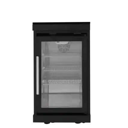 Front. Akoasm - Black 2.4 Cu. Ft. Stainless Steel Single Door Fridge Cabinet Large Capacity Refrigerator - Black.