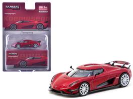 Koenigsegg Regera "Global64" Series 1/64 Diecast Model by Tarmac Works - Red Metallic