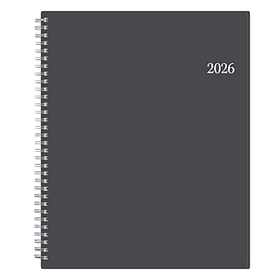 Blue Sky - 2026 Passages 8.5" x 11" Calendar Year Weekly & Monthly Planner, Plastic Cover - Gray