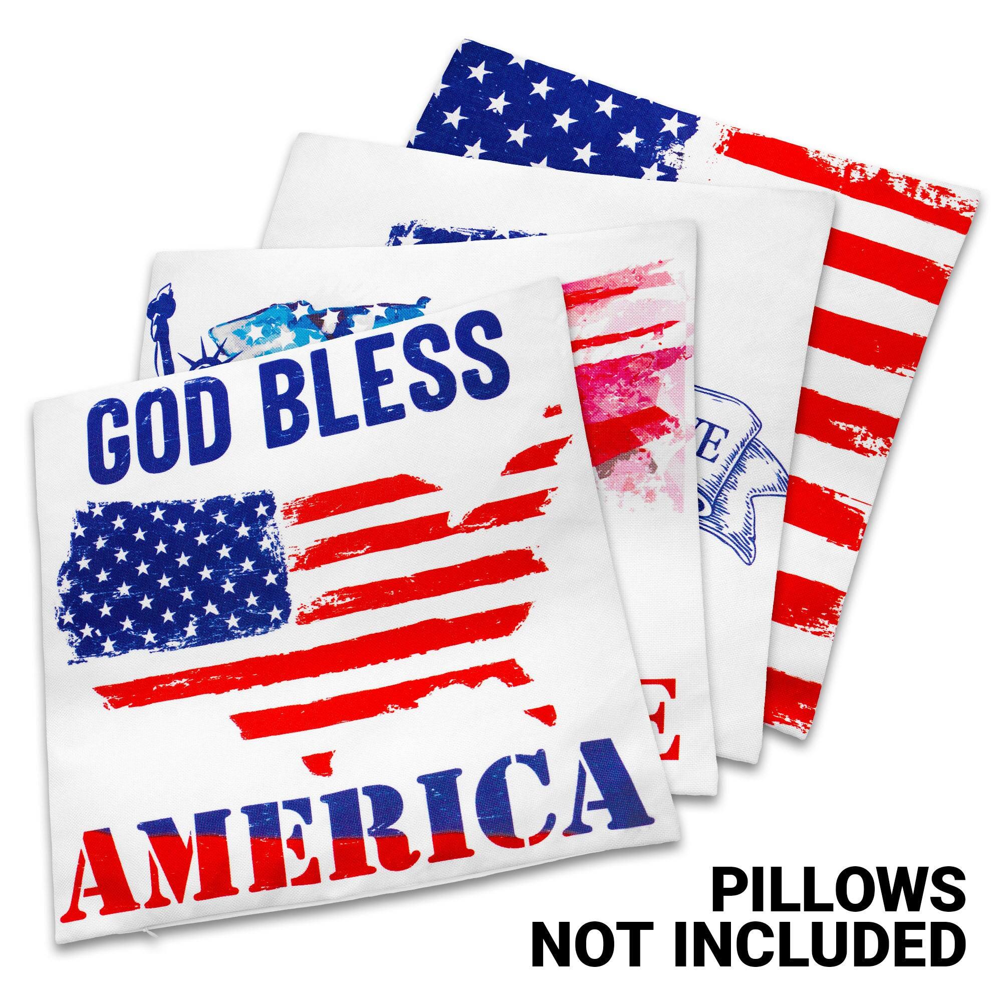 8883 GOD BLESS AMERICA PILLOWS NOT INCLUDED