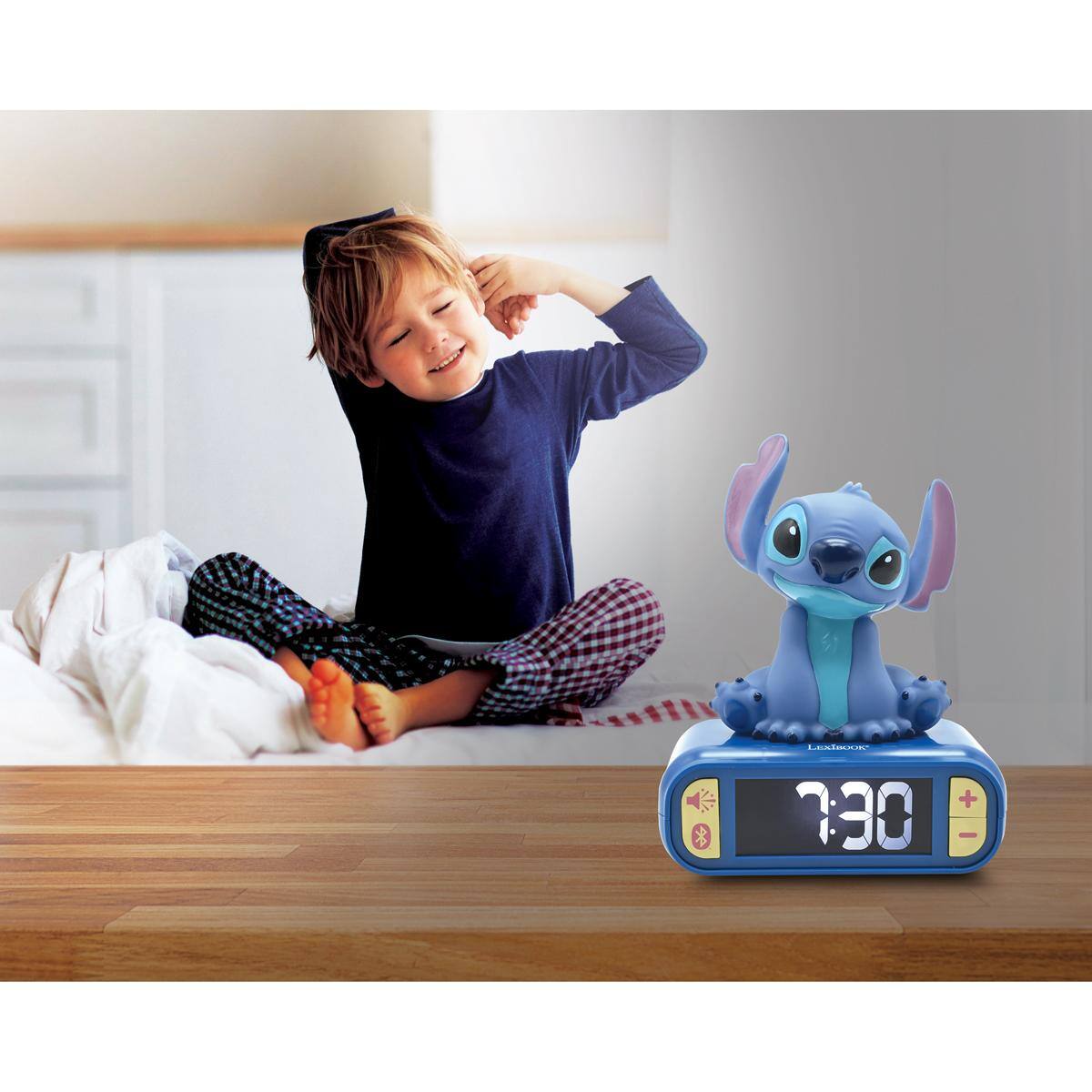 Lexibook Digital alarm clock with 3D DISNEY Stitch night light