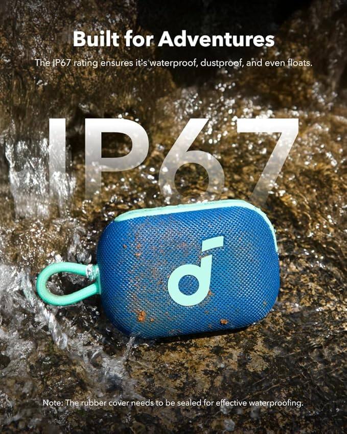 Built for Adventures

The IP67 rating ensures it's waterproof, dustproof, and even floats.

IP67

Note: The rubber cover needs to be sealed for effective waterproofing.