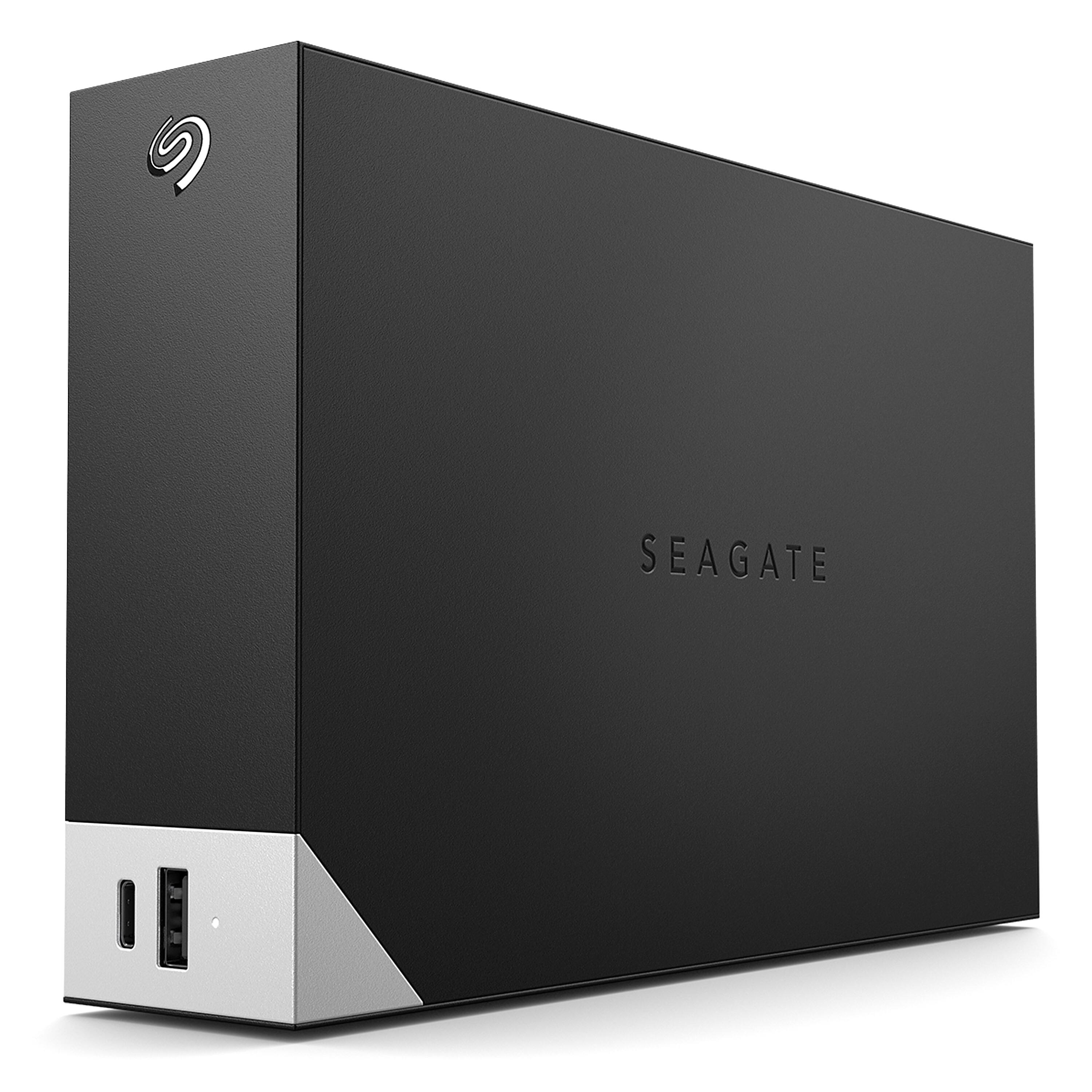 Angle. Seagate - One Touch Hub 16TB External USB-C and USB 3.0 Desktop Hard Drive with Rescue Data Recovery Services.