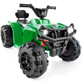 Best Choice Products - 12V Kids Ride-On ATV Quad w/ Bluetooth, 2.4mph Max, Treaded Tires, LED Lights, Radio - Kelly Green