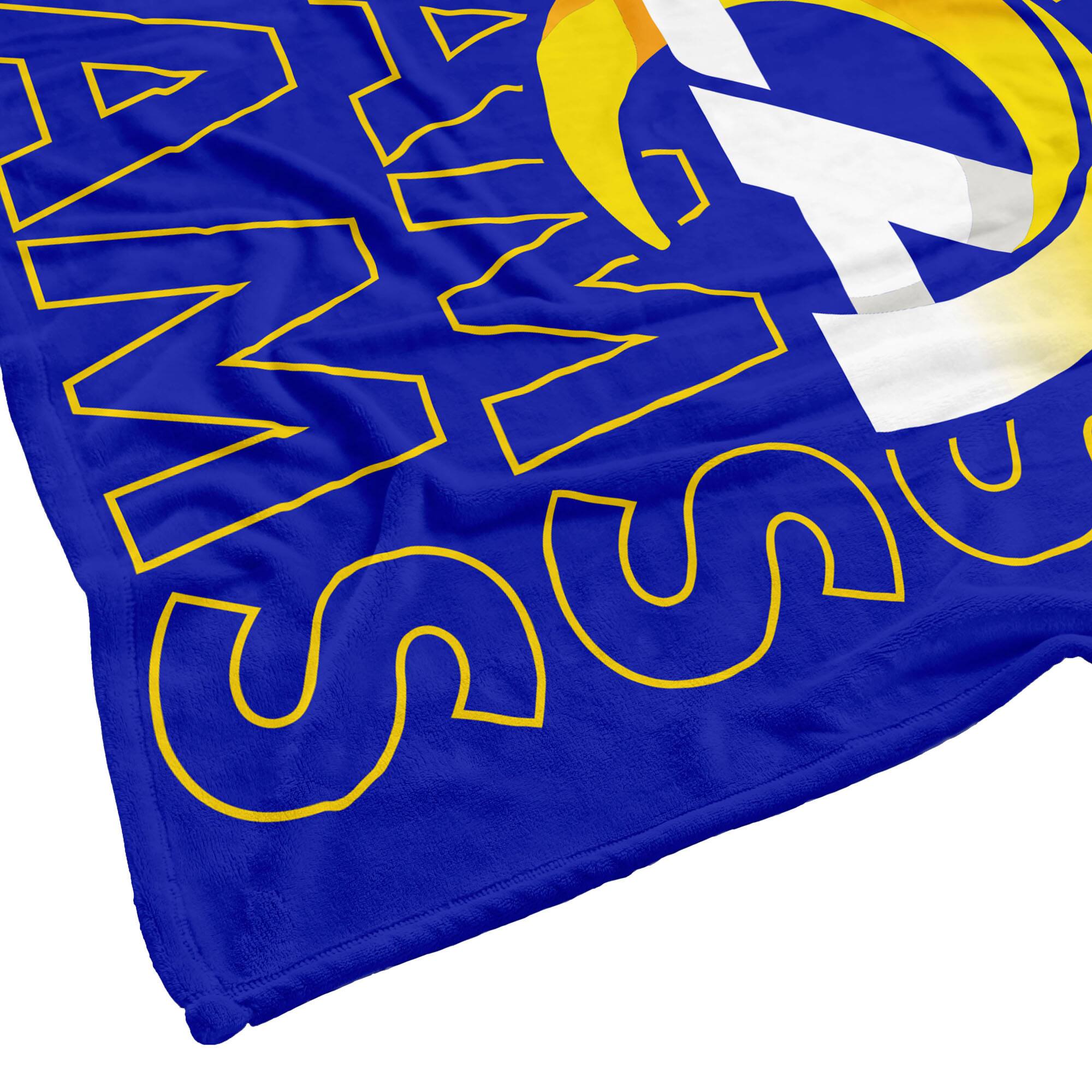 Alt View 1. Pegasus - Los Angeles Rams 60" x 70" Echo Wordmark Lightweight Blanket - Multicolor.