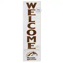 Jardine - Western Michigan Broncos 10'' x 35'' Indoor/Outdoor Welcome Sign - White