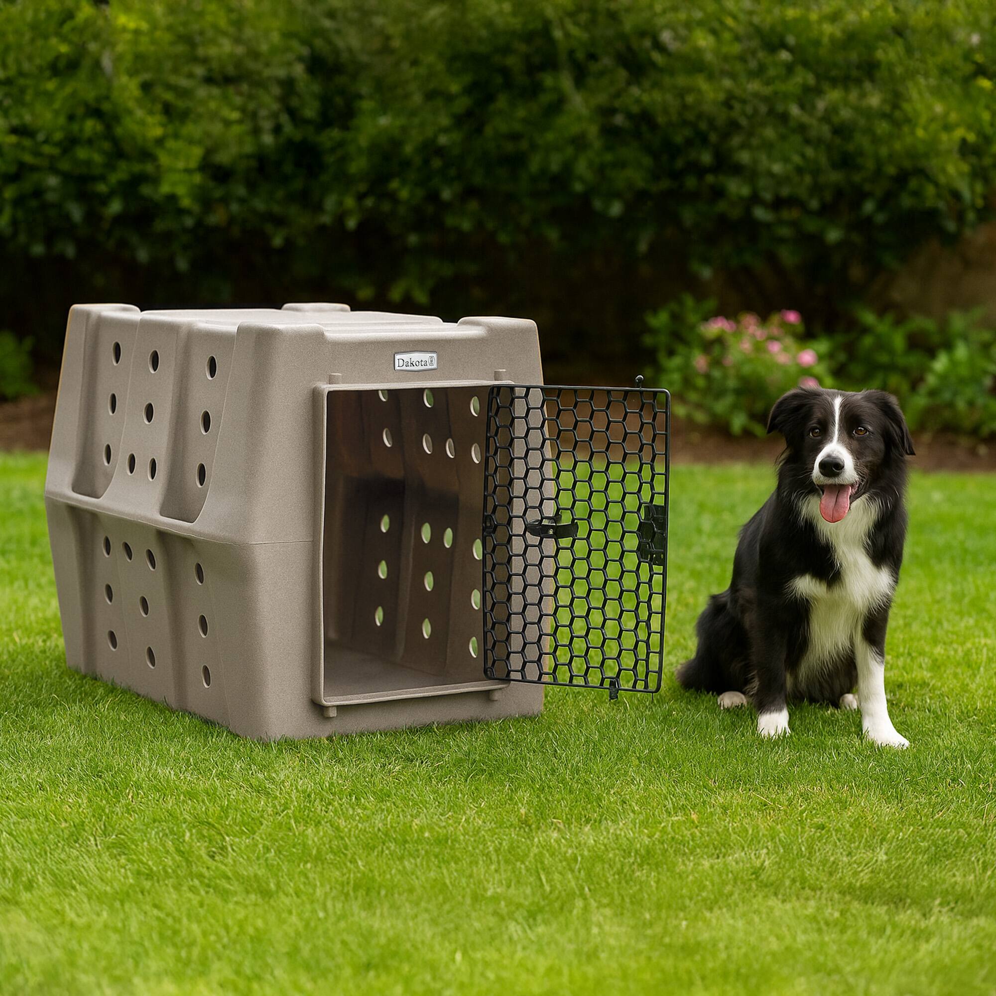 Alt View 3. Dakota 283 - Dakota 283 Canine Rough and Tough Economy Pet Kennel, Intermediate, Sandstone.
