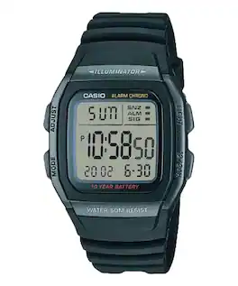 Casio - Men's Classic Digital Watch with Strap - W-96H-1BV - Black