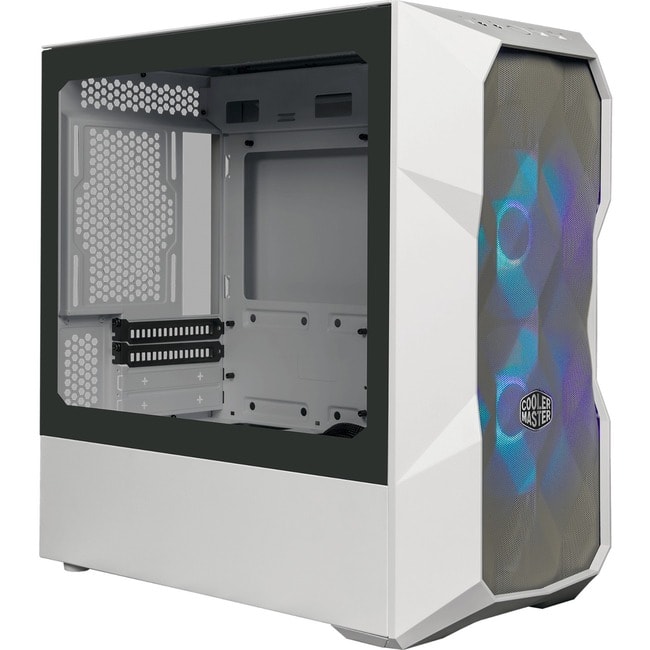 Cooler Master - MasterBox TD300 Mesh Computer Case - Mini-tower - White - Steel, Mesh, Plastic, Tempered Glass - 4 x Bay - White