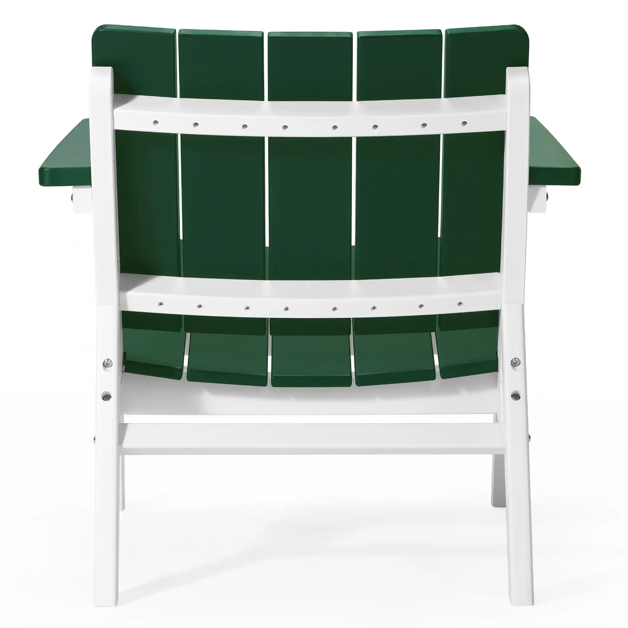 Alt View 1. WestinTrends - WestinTrends Pacifica 3-Piece Outdoor HDPE Conversation Set with Deep Seating Chairs and Round Side Table - White/Dark Green.