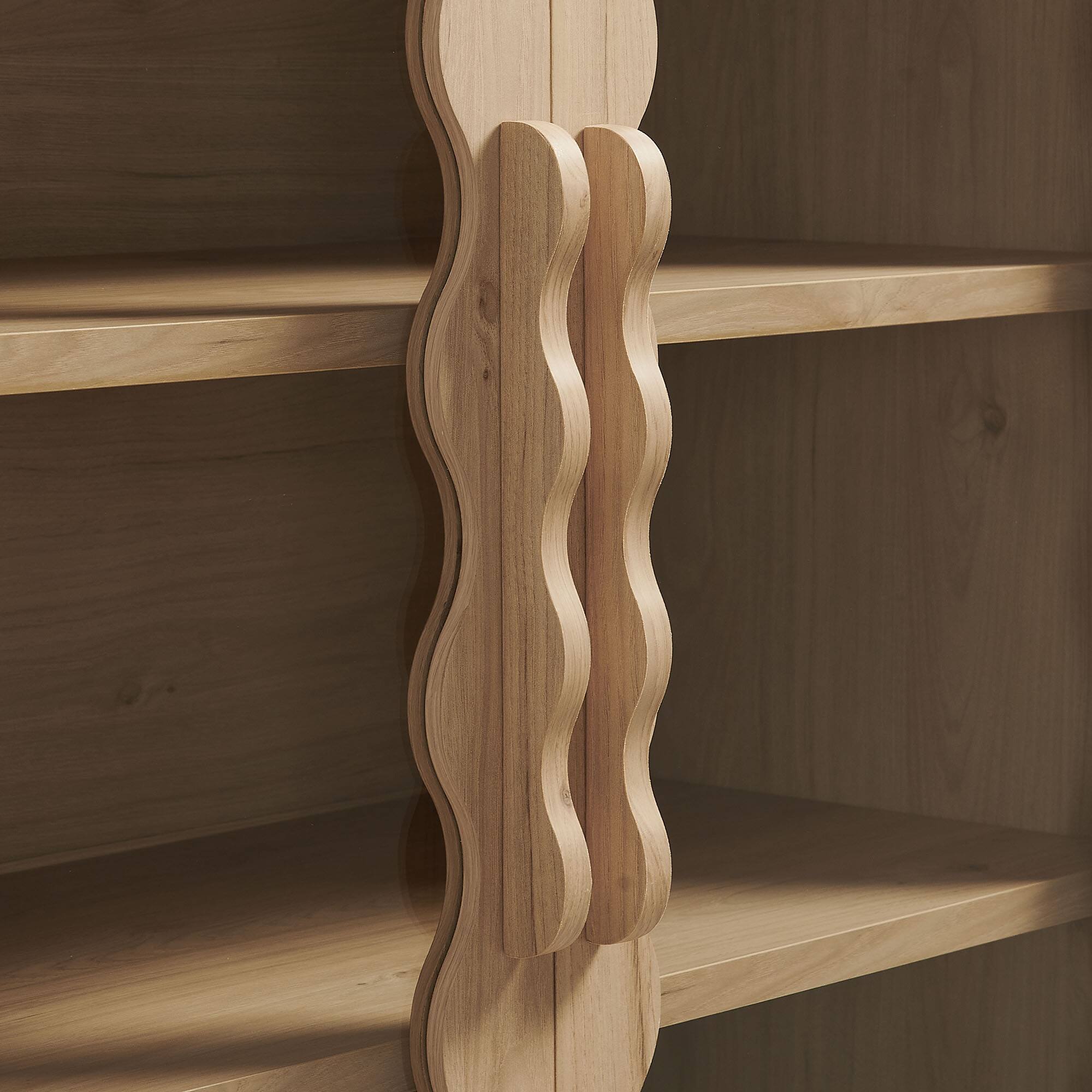 Alt View 7. Modway - Rory 76 Inch Arched Kitchen Pantry Cabinet by Modway - Light Oak.