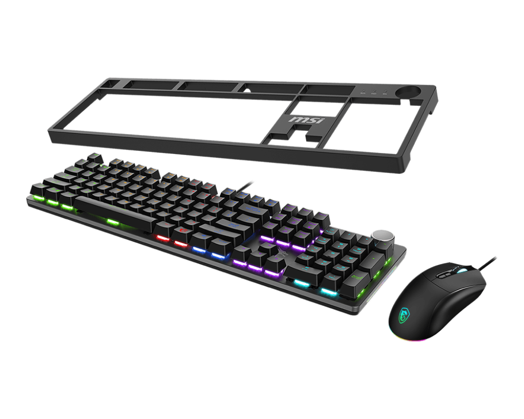 Back. MSI - MSI Forge GK320 Combo RED US - RGB Gaming Keyboard & Mouse, Anti-Ghosting, 12,800 DPI, 13-Mode RGB, Black - Black.