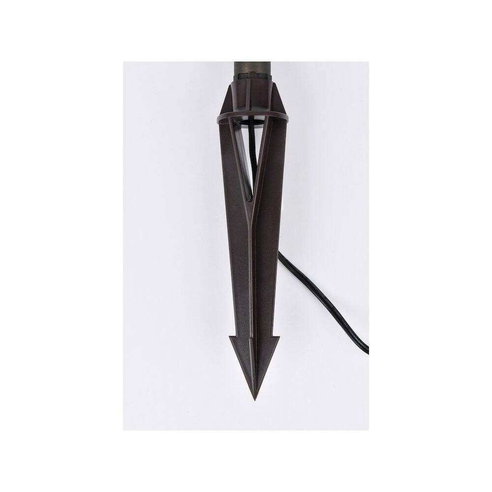 Back. Elitco Lighting - Outdoor 12V Cast Brass Spot Light, 1.75 inch Wide x 4.5 inch High - Dark Bronze.