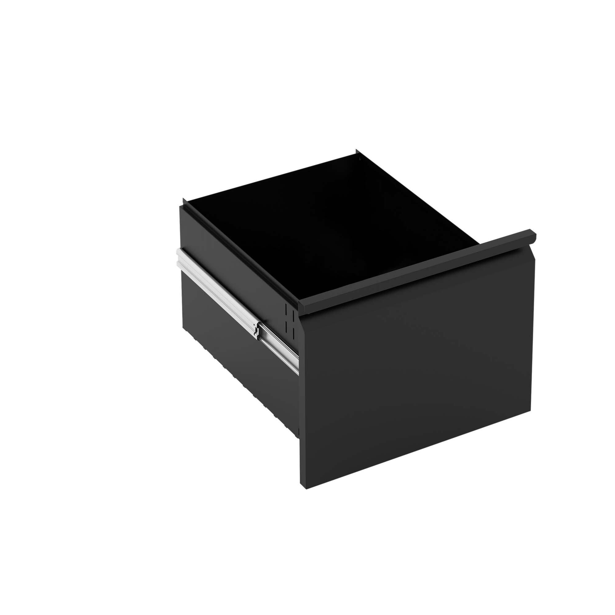 Alt View 9. GOODSILO - Fully Assembled Locking Mobile File Cabinet on Casters - 3 Drawers - Black.