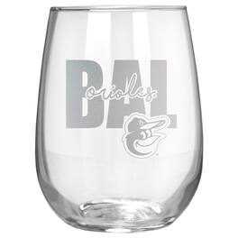 Great American Products - Baltimore Orioles Etched 17oz. City Stemless Wine Glass - Multicolor