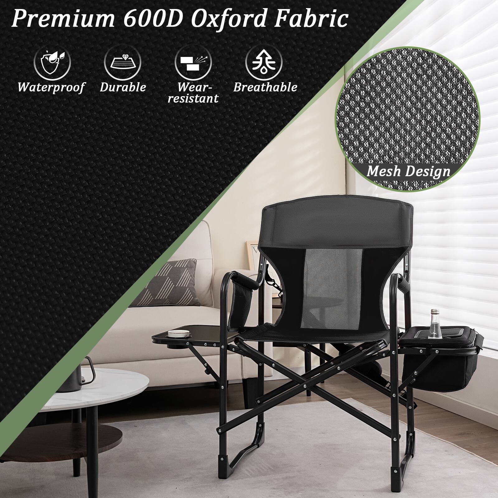 Premium 600D Oxford Fabric Waterproof Durable Wear-Breathable resistant Mesh Design