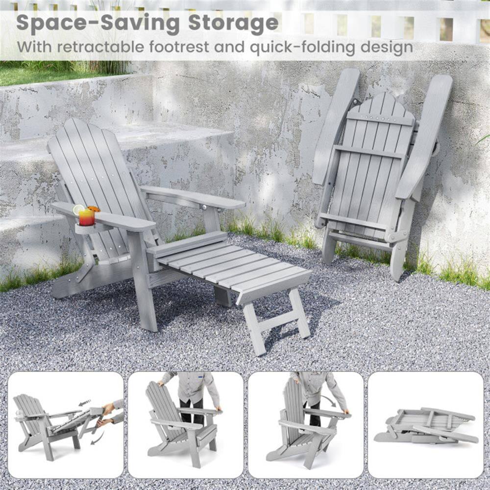Space-Saving Storage  
With retractable footrest and quick-folding design