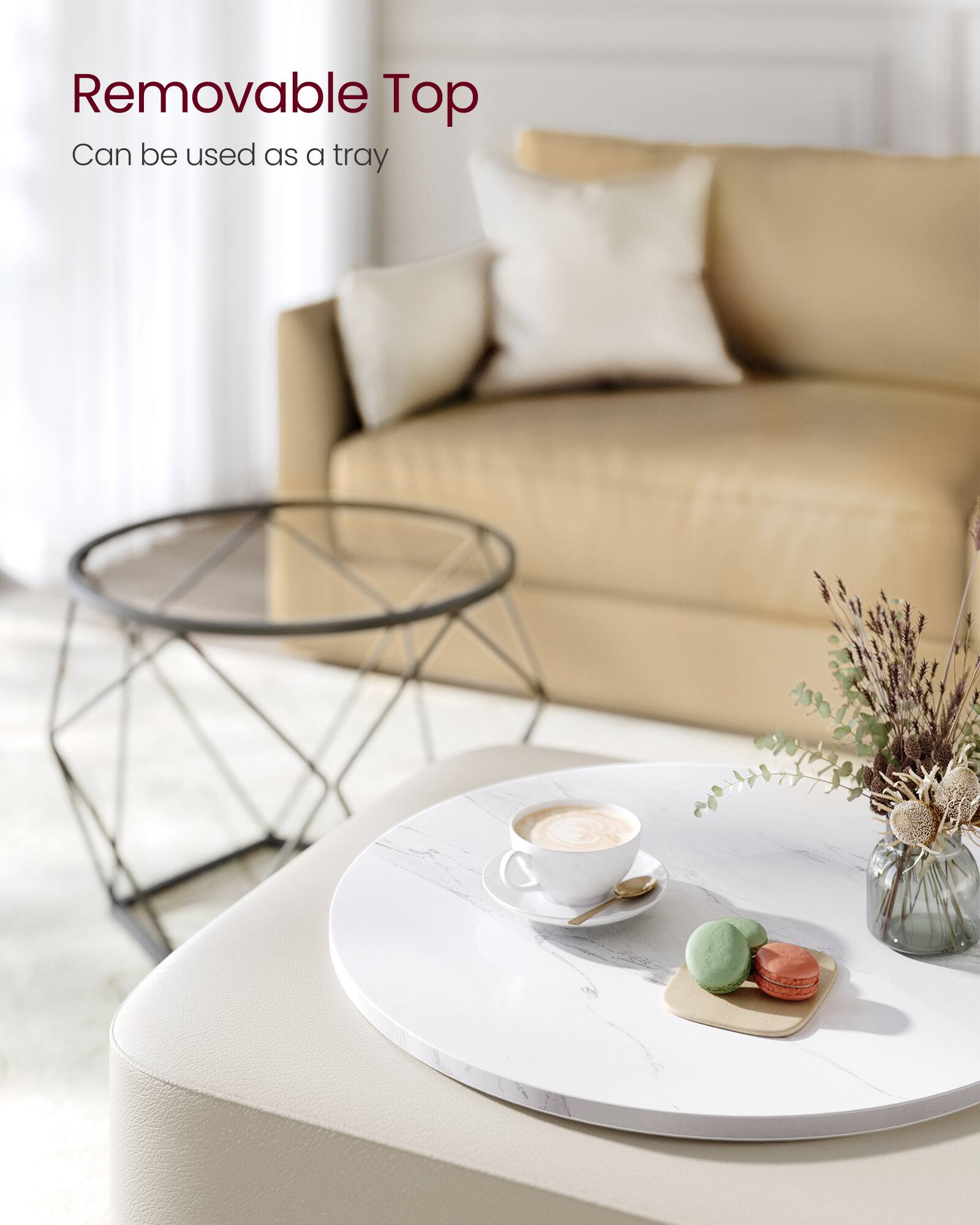 Removable Top  
Can be used as a tray