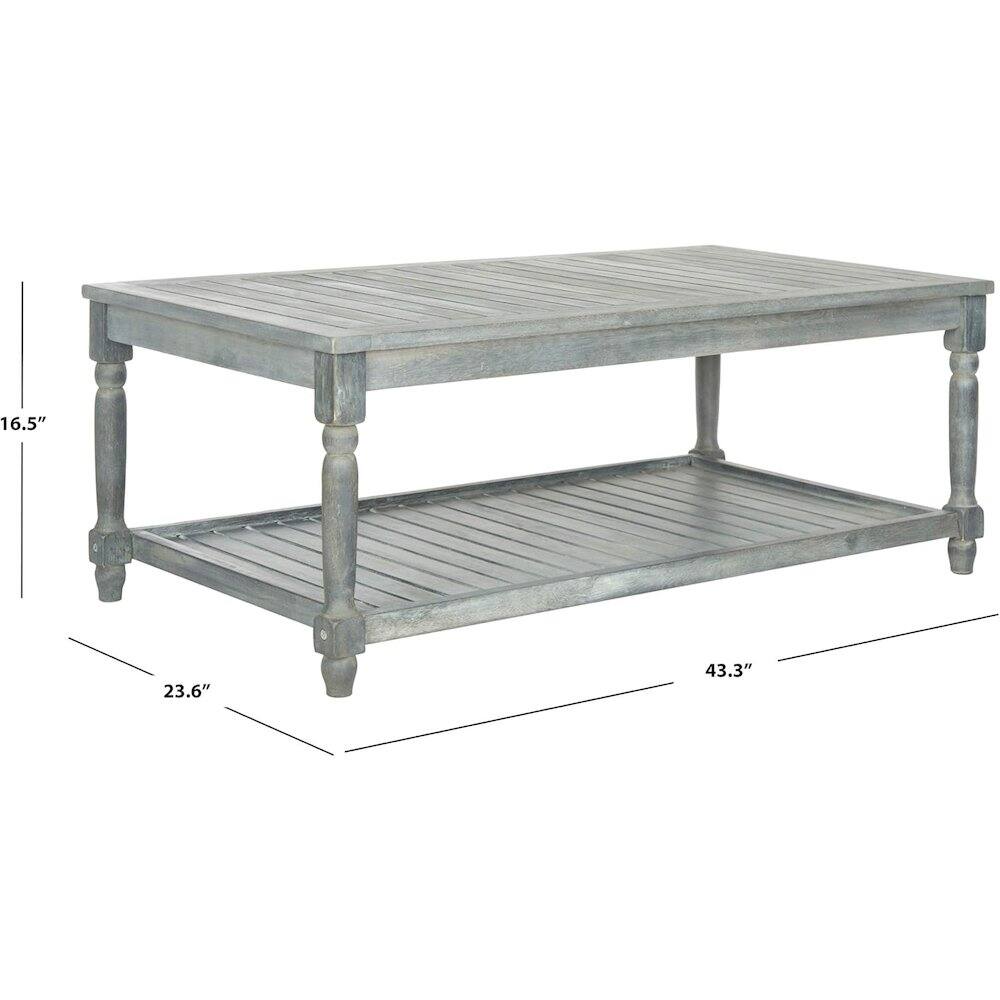 Safavieh - Outdoor Collection Oakley Coffee Table - Gray