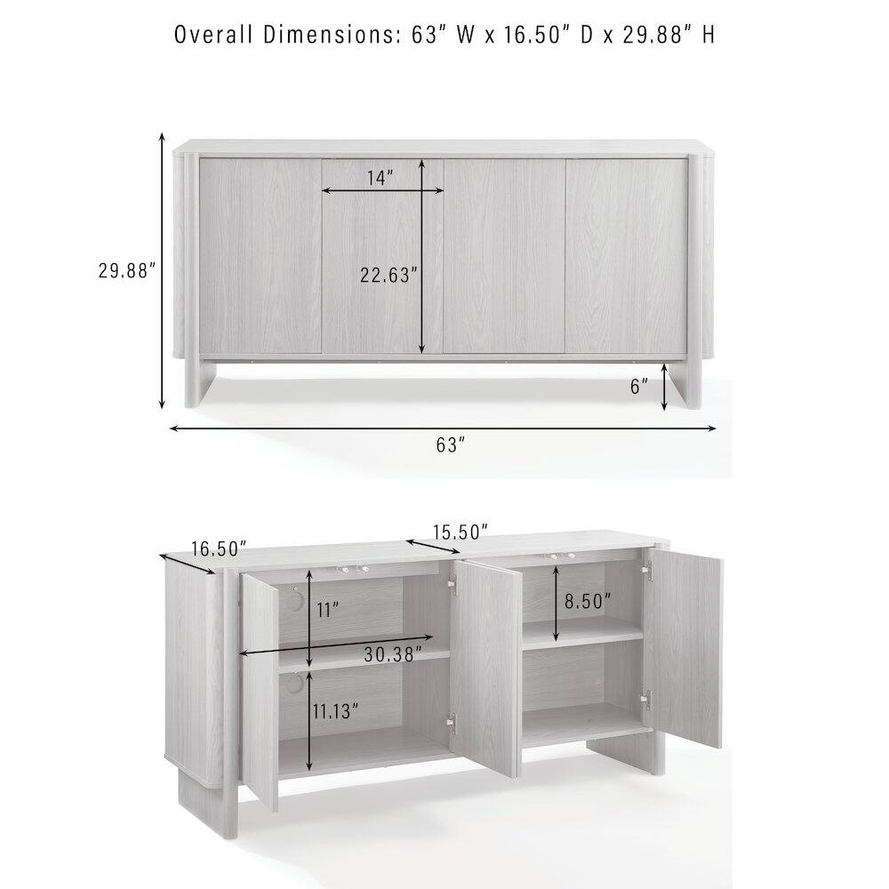 Crosley Furniture - Wesley Sideboard - Black price history on PriceWatchPro