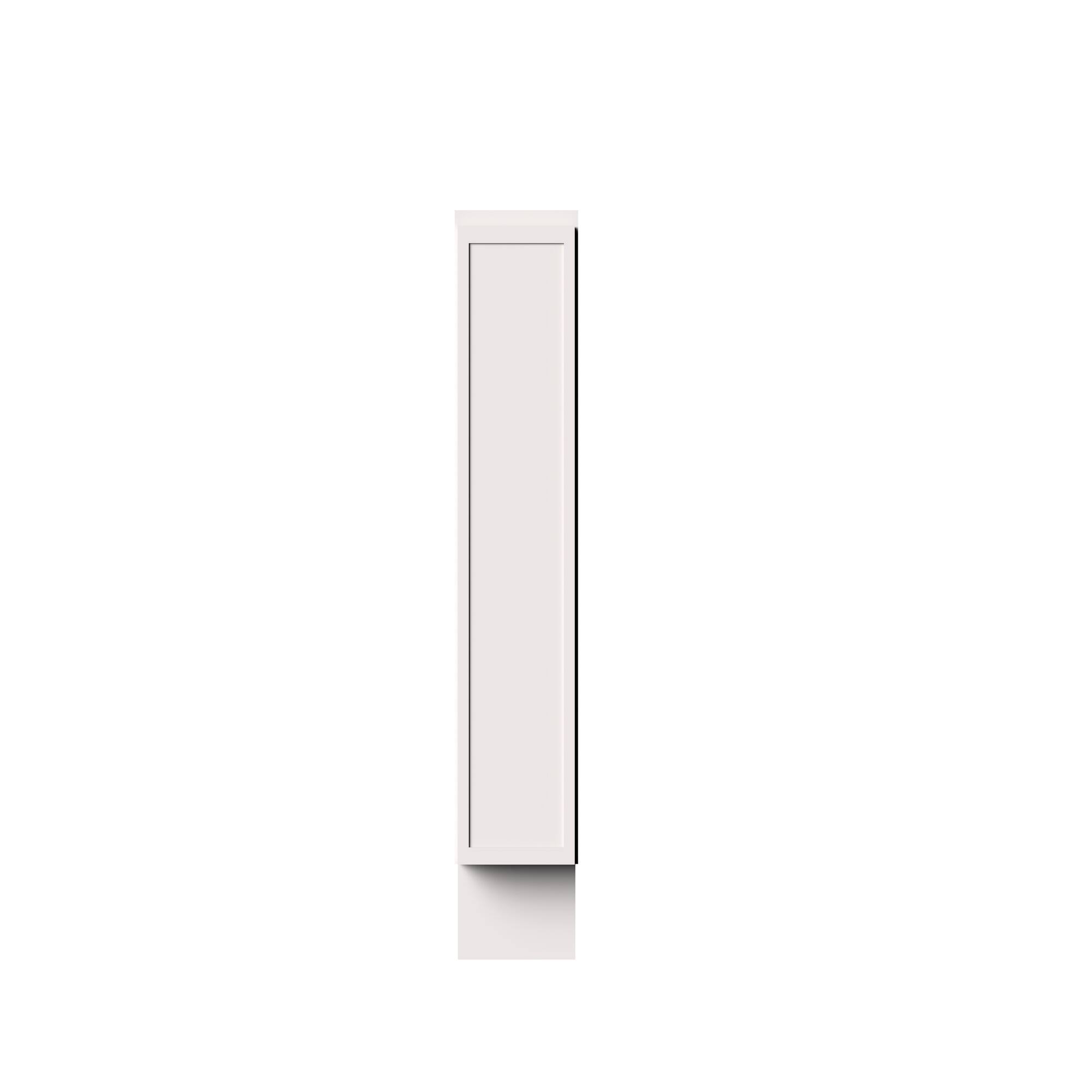 Alt View 1. Boyel Living - 9-in W x 34.5-in H x 24-in D Slim Shaker RTA Kitchen Full Height Door Base Cabinet with Soft-Close - Snow White.