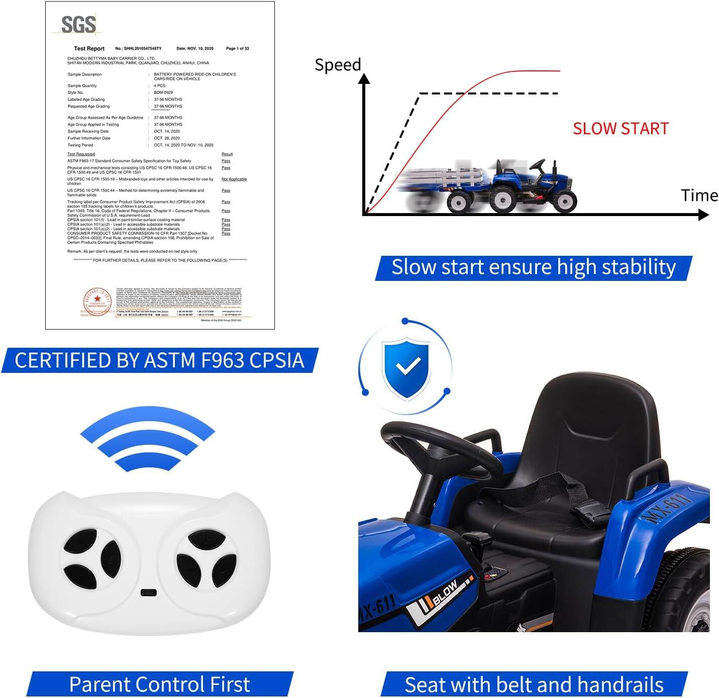 SGS Test Report  
Sample Description:  
- Product: Battery-Powered Ride-On Car  
- Style No.: MK-611  
- Sample Quantity: 1  
- Sample Size: 1  
- Sample Type: Ride-On Car  
- Sample Size: 1  
- Sample Type: Ride-On Car  
- Sample Size: 1  
- Sample Type: Ride-On Car  
- Sample Size: 1  
- Sample Type: Ride-On Car  
- Sample Size: 1  
- Sample Type: Ride-On Car  
- Sample Size: 1  
- Sample Type: Ride-On Car  
- Sample Size: 1  
- Sample Type: Ride-On Car  
- Sample Size: 1  
- Sample Type: Ride-On Car  
- Sample Size: 1  
- Sample Type: Ride-On Car  
- Sample Size: 1  
- Sample Type: Ride-On Car  
- Sample Size: 1  
- Sample Type: Ride-On Car  
- Sample Size: 1  
- Sample Type: Ride-On Car  
- Sample Size: 1  
- Sample Type: Ride-On Car  
- Sample Size: 1  
- Sample Type: Ride-On Car  
- Sample Size: 1  
- Sample Type