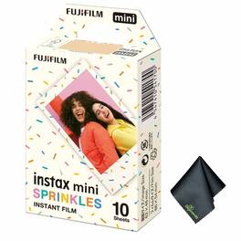 Fujifilm - INSTAX MINI Spinkles Instant Film (10 Exposures), Microfiber Cleaning Cloth, Bundle