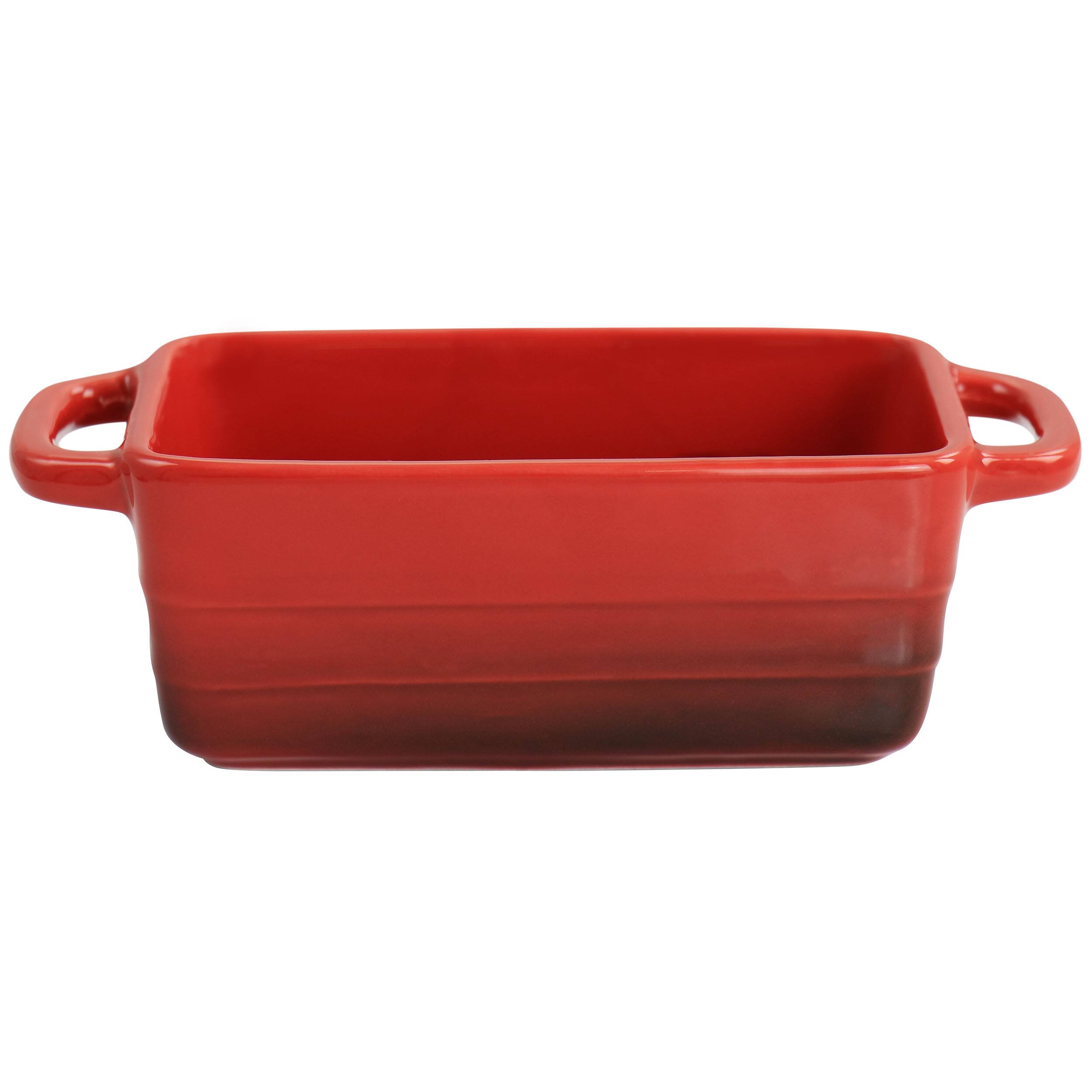Alt View 1. Crock-Pot - Crock Pot Appleton 6 Piece 12 Ounce Stoneware Mini Loaf Pan Baker Set in Gradient Red - Gradient Red.