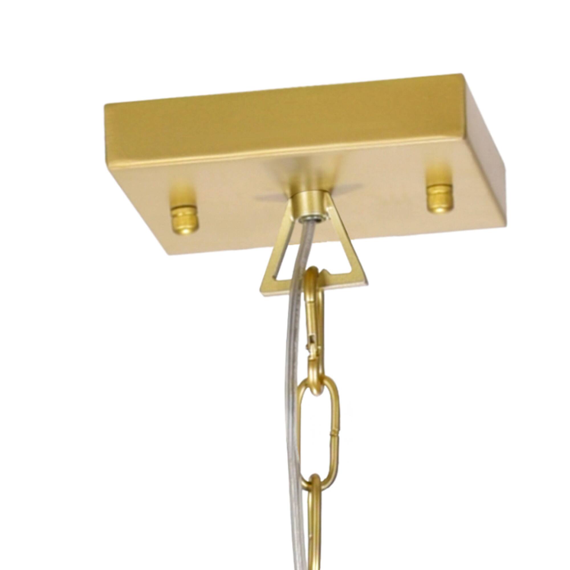 Alt View 1. CWI Lighting - Tudor 6 Light Chandelier With Satin Gold & Black Finish - Satin Gold & Black.