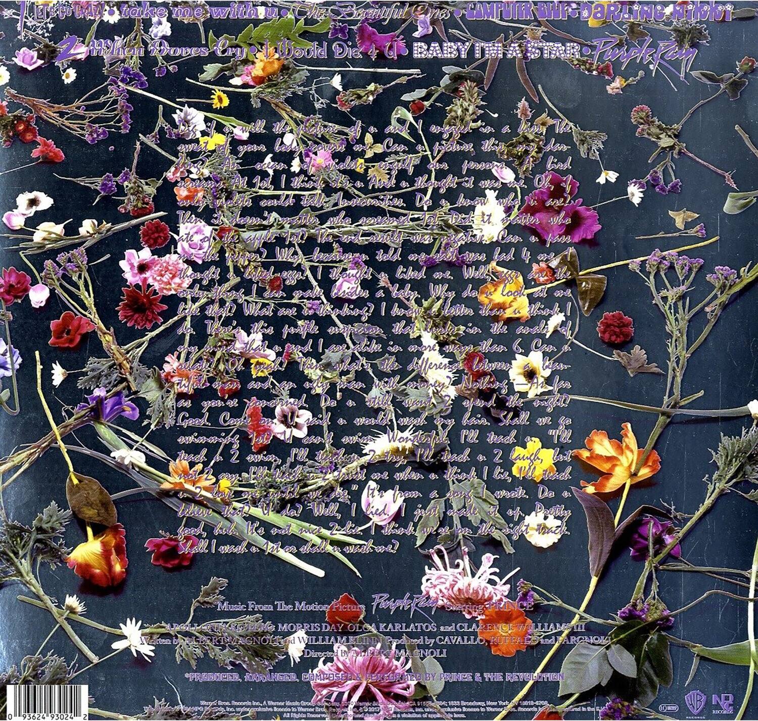 Sure, here is the corrected and grouped text from the image:

---

**Beautiful Ones - Computer World - Darling Nikki**

**Baby I'm a Star - Purple Rain**

---

**Let me take me with you, the beautiful ones - Computer World - Darling Nikki**

**When Doves Cry - I Would Die 4 U - Baby I'm a Star - Purple Rain**

---

**Music From The Motion Picture**

**Purple Rain**

**Directed by**

**WILLIAM ELLIOTT GRIFFIN**

**Produced by**

**MORRIS DAY**

**OLGA KARLATOS**

**and**

**CLARENCE WILLIAM**

**Written by**

**CAVALLO, RUTH & FARMONIA**

**and**

**WILLIAM ELLIOTT GRIFFIN**

**Music by**

**PRINCE & THE REVOLUTION**

---

**0 36249 93024 2**

**WB**

**936249 93024 2**

**936249 93024 2**

**936249 93024 2**

**936249 93024 2**

**936249 93024 2**

**936249 93024 2**

**936249 93024 2**

**936249 93024 2**

**936249 93024 2**

**936249 93024 2**

**936249 93024 2**

**936249 93024 2**

**936249 93024 2**

**936249 93024 2**

**936249 93024 2**

**936249 93024 2**

**936249 93024 2**

**936249 93024 2**

**936249 93024 2**

**936249