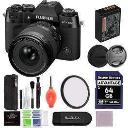 Fujifilm - X-T50 Mirrorless Camera with XF 16-50mm Lens (Black) Bundle with 58MM Protection Filter and More
