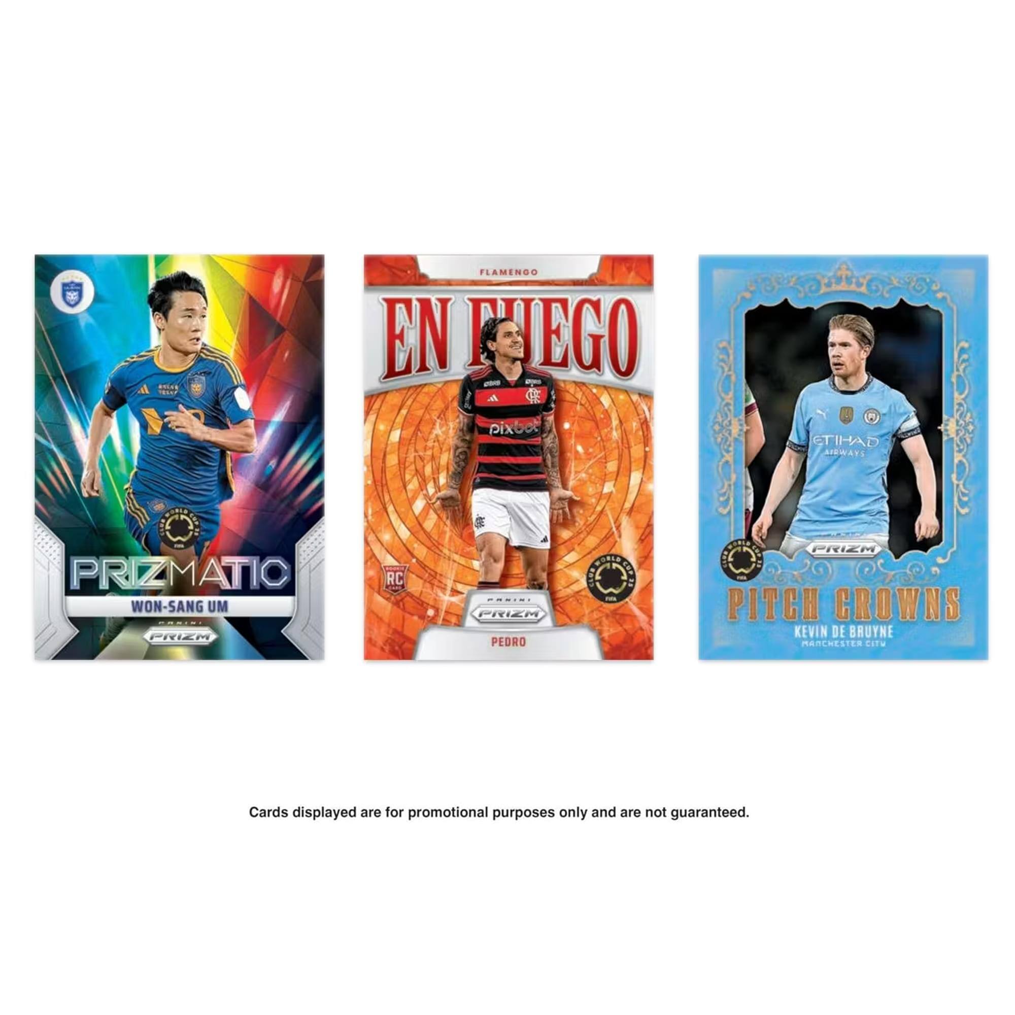 DYU FLAMENGO EN FEGO 1 CE pixoo ETIHAD AIEWAYS PRIZMATIC WON-SANG UM PRUEM RC OMINS PRIEM PEDRO CO CRPDS PRIEM PITCH CROWNS KEVIN DE BRUYNE MANCHESTER CITM

Cards displayed are for promotional purposes only and are not guaranteed.