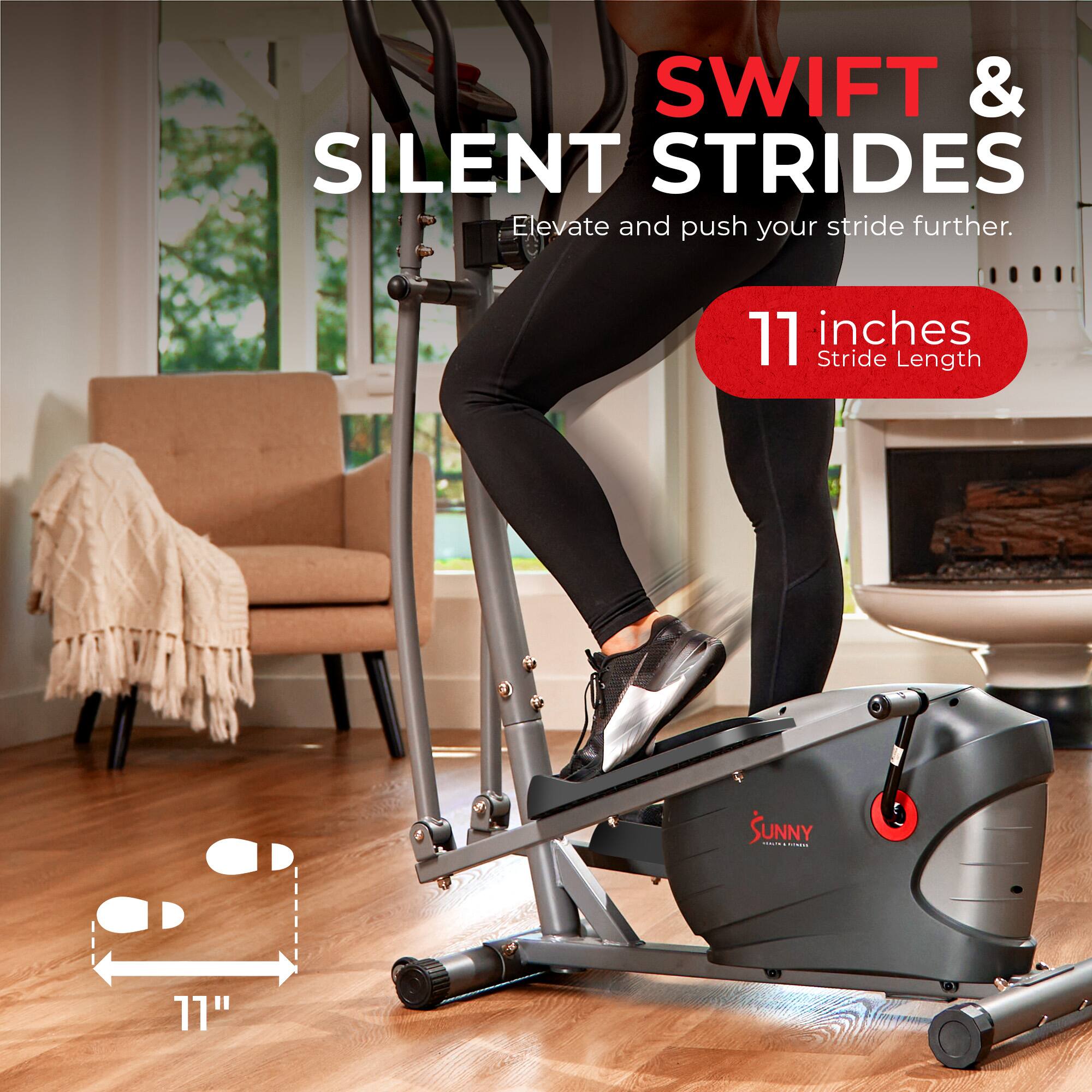 SWIFT & SILENT STRIDES Elevate and push your stride further. 11 inches Stride Length SUNNY : 11"