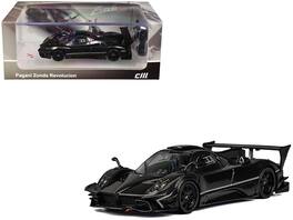 CM Models - Pagani Zonda Revolucion Full Carbon with Extra Wheels 1/64 Diecast Model Car by CM Model - Black