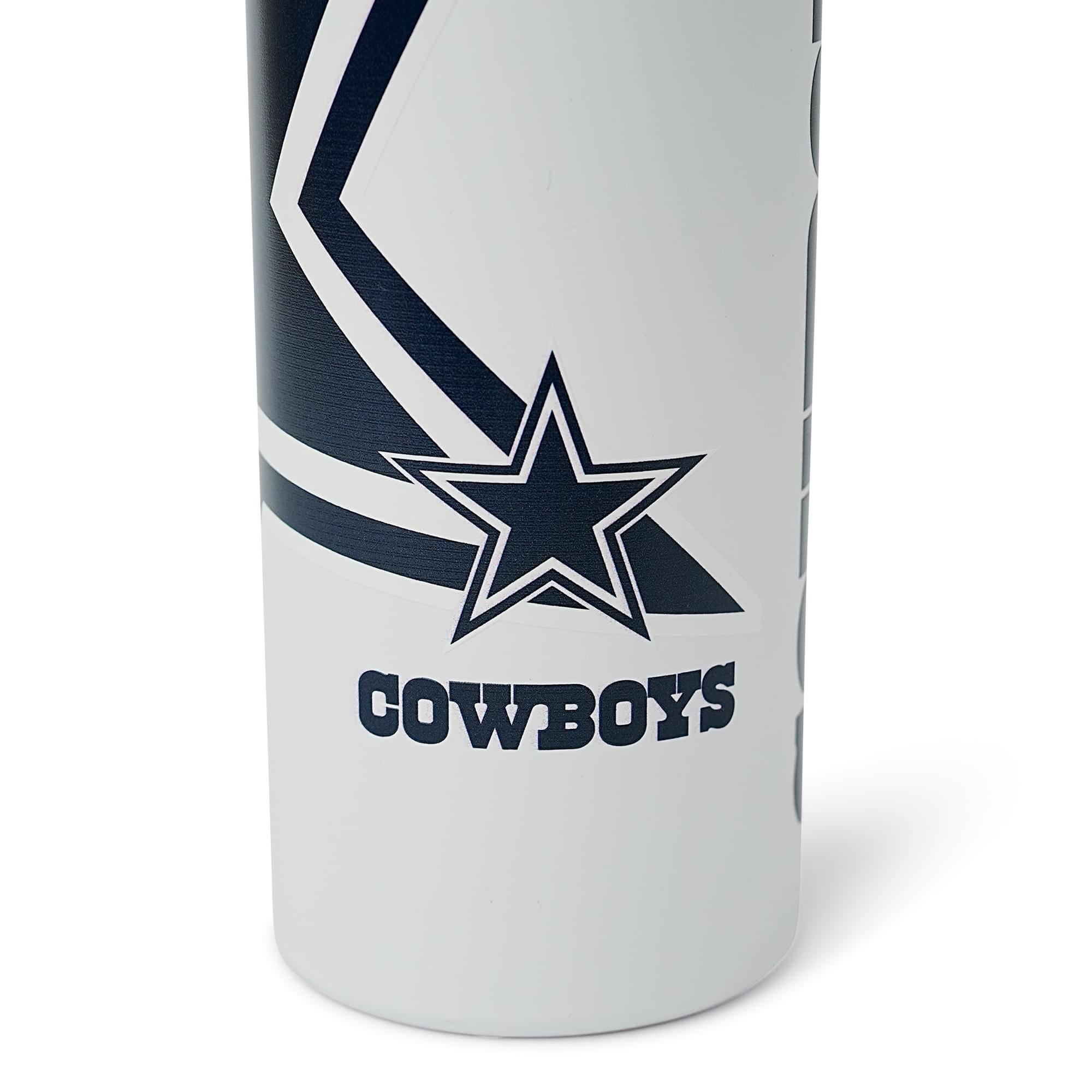Alt View 5. Logo Brands - Dallas Cowboys Hype 25-Ounce Stainless Steel Flip-Top NFL Water Bottle - Multi-Colored.