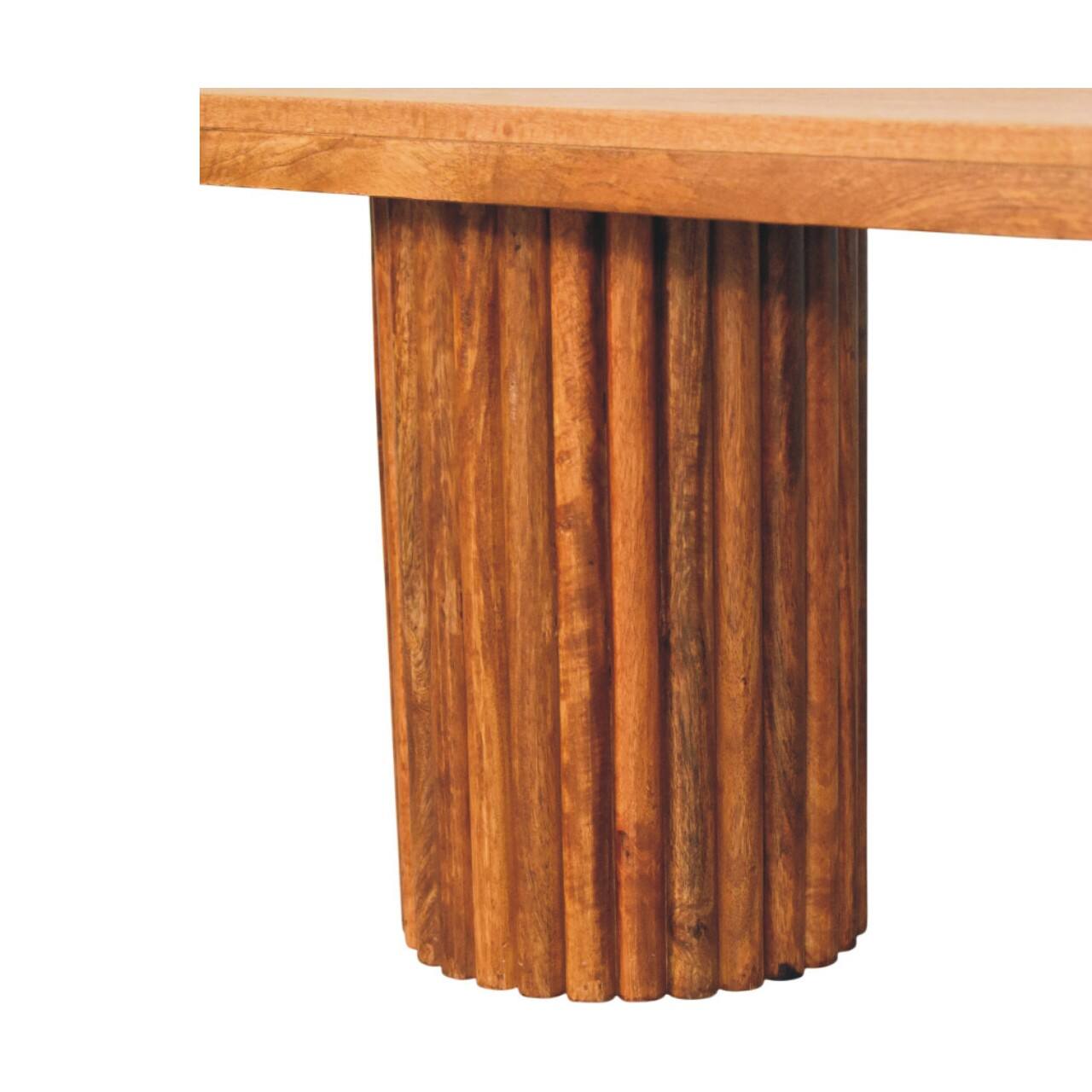 Alt View 5. Artisan Furniture - Artisan Furniture Solid Wood Astoria Fluted Bench, Brown - Brown.