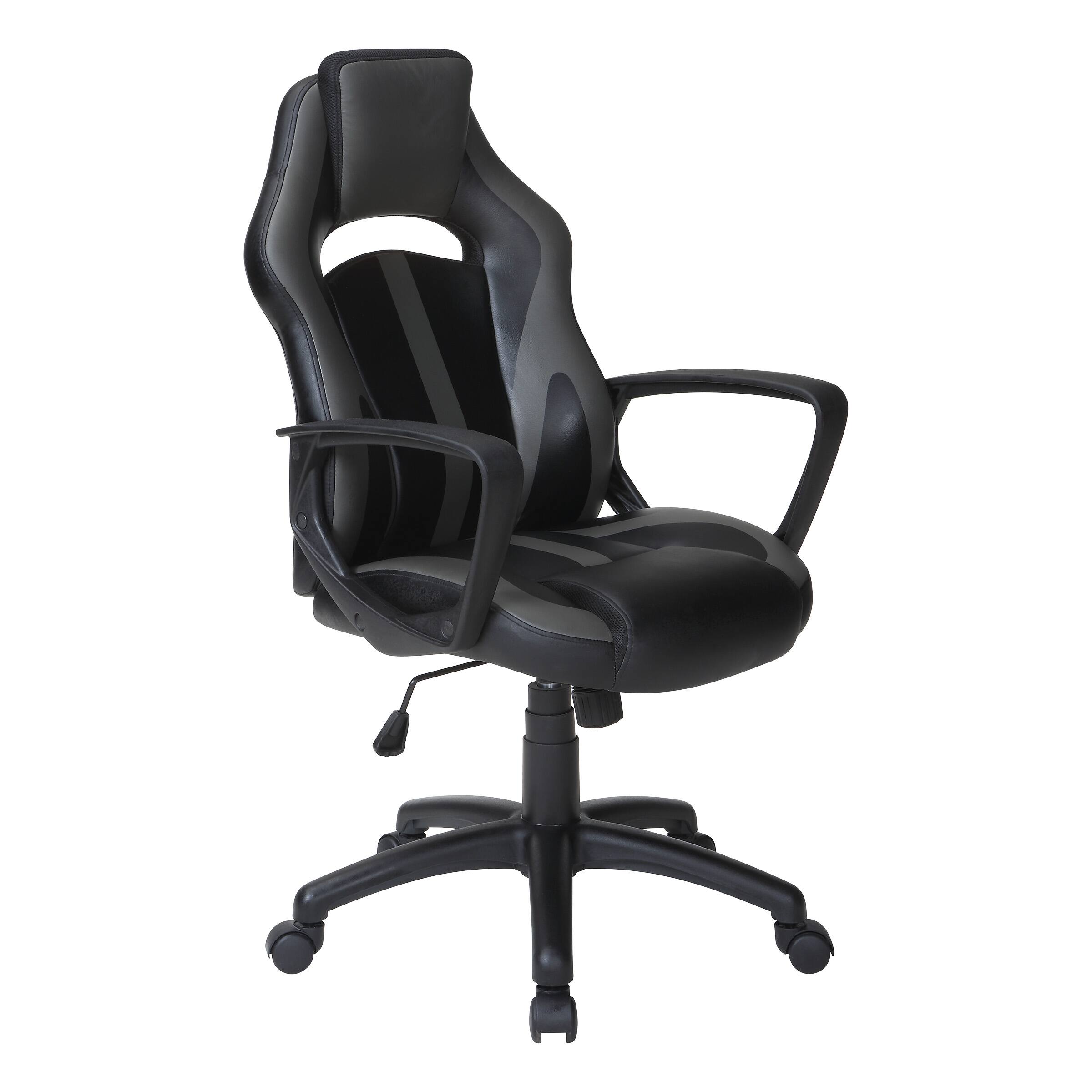 Angle. OSP Home Furnishings - Influx Gaming Chair - Gray.