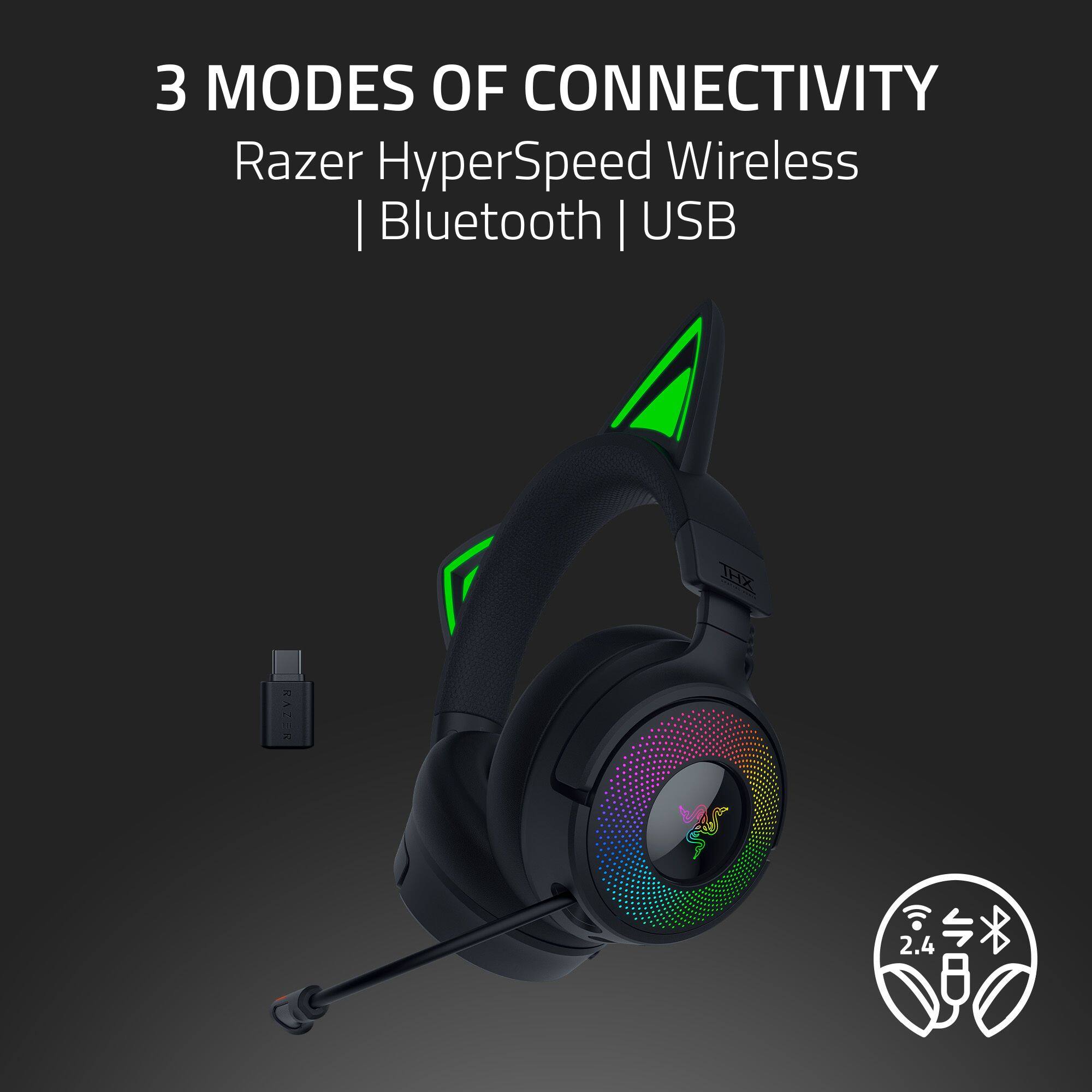 3 MODES OF CONNECTIVITY  
Razer HyperSpeed Wireless | Bluetooth | USB