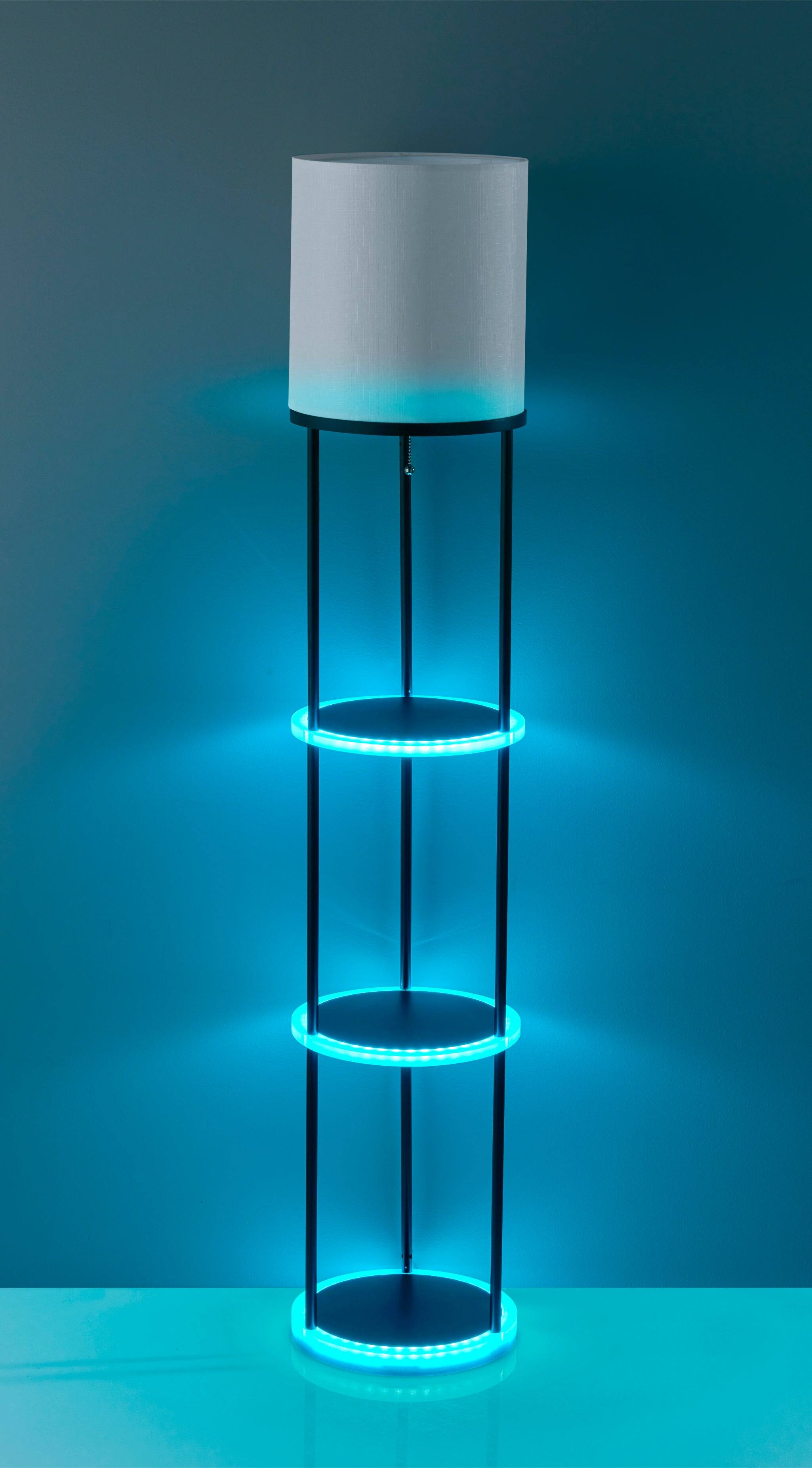 Alt View 6. Adesso Home - Keely RGB Color Changing Shelf Lamp.