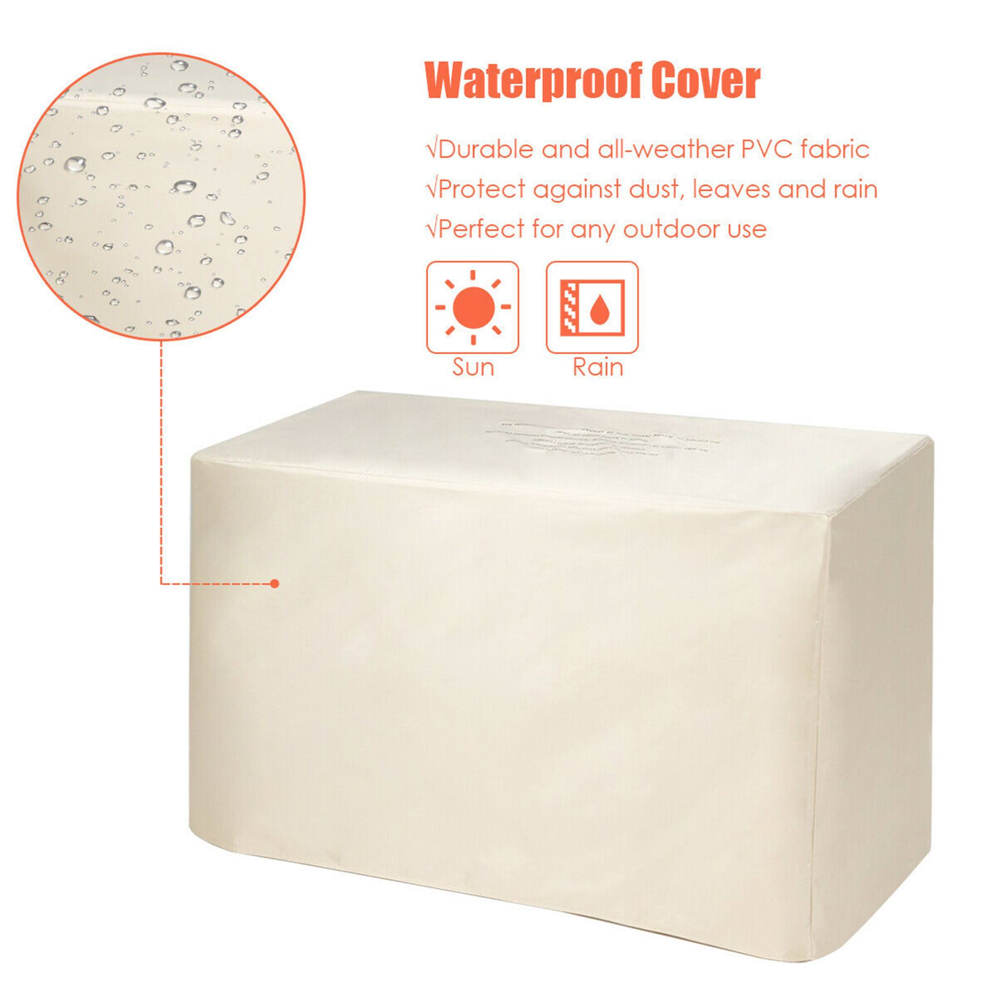 Waterproof Cover

- Durable and all-weather PVC fabric
- Protect against dust, leaves and rain
- Perfect for any outdoor use

Sun Rain