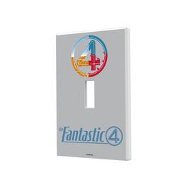 Keyscaper - Marvel Badge Hidden-Screw Light Switch Plate - Single Toggle - Fantastic Four
