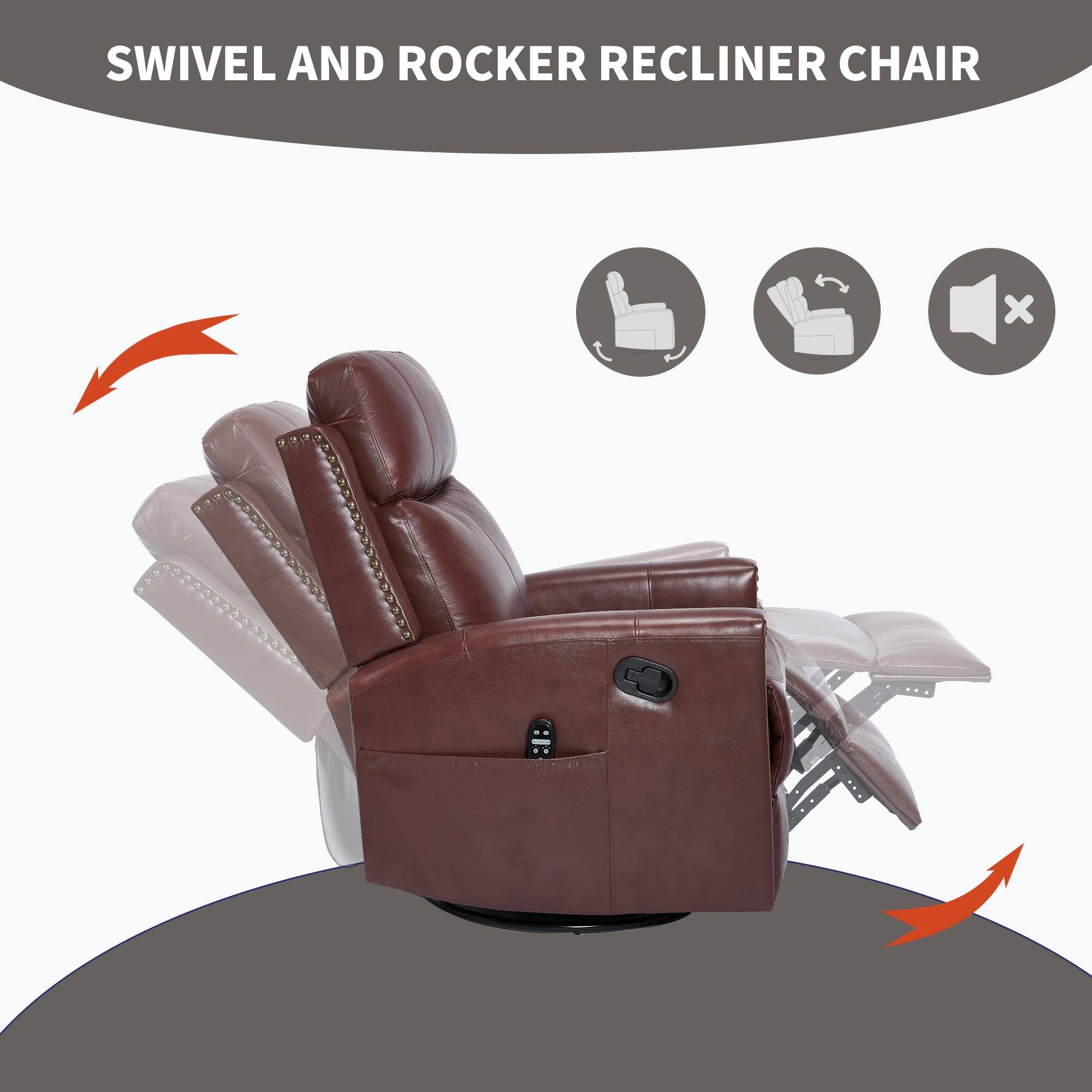 SWIVEL AND ROCKER RECLINER CHAIR