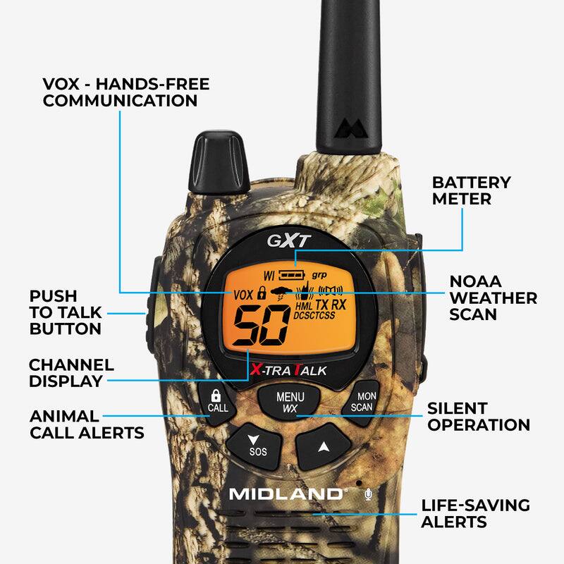 Midland GXT1050VP4 – 2 Way Radios for Outdoors, 50 Channels, 142