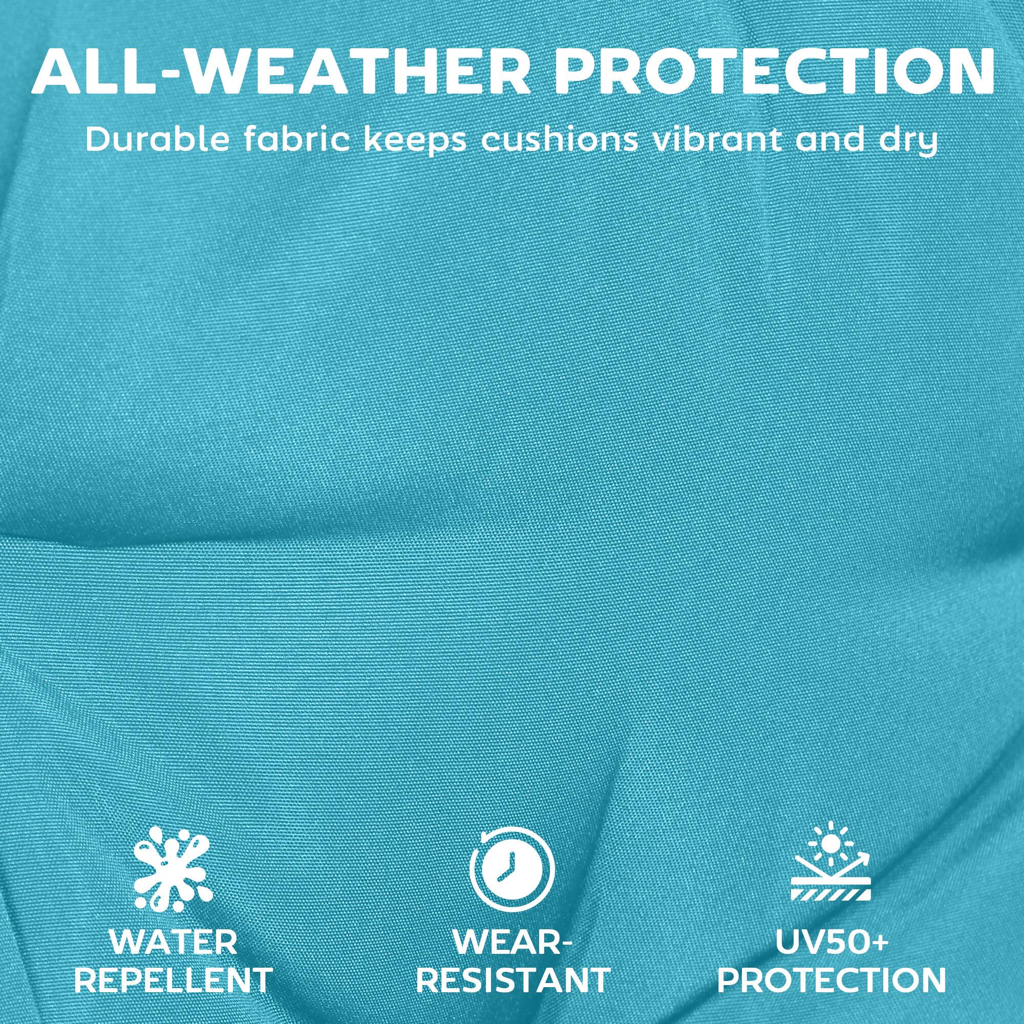 ALL-WEATHER PROTECTION  
Durable fabric keeps cushions vibrant and dry  

- WATER REPELLENT  
- WEAR-RESISTANT  
- UV50+ PROTECTION