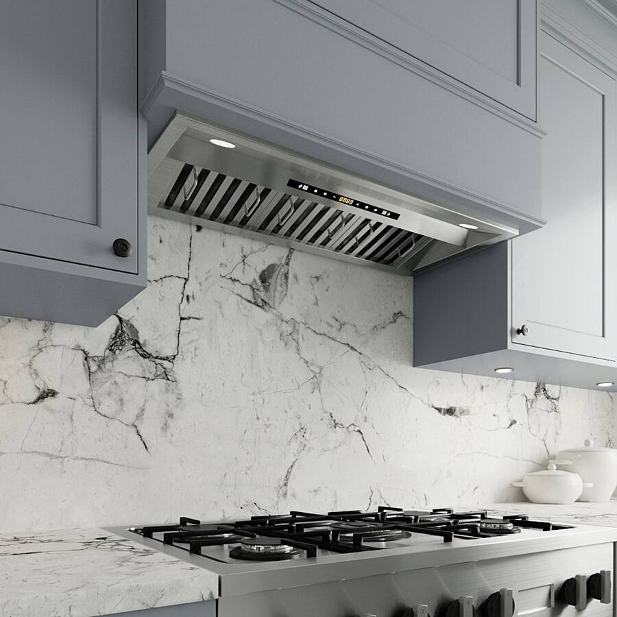 Streamline 34 Inches Recirculating Range Hood Insert Brushed Stainless Streamline 34 Inches Recirculating Range Hood Insert Brushed Stainless
