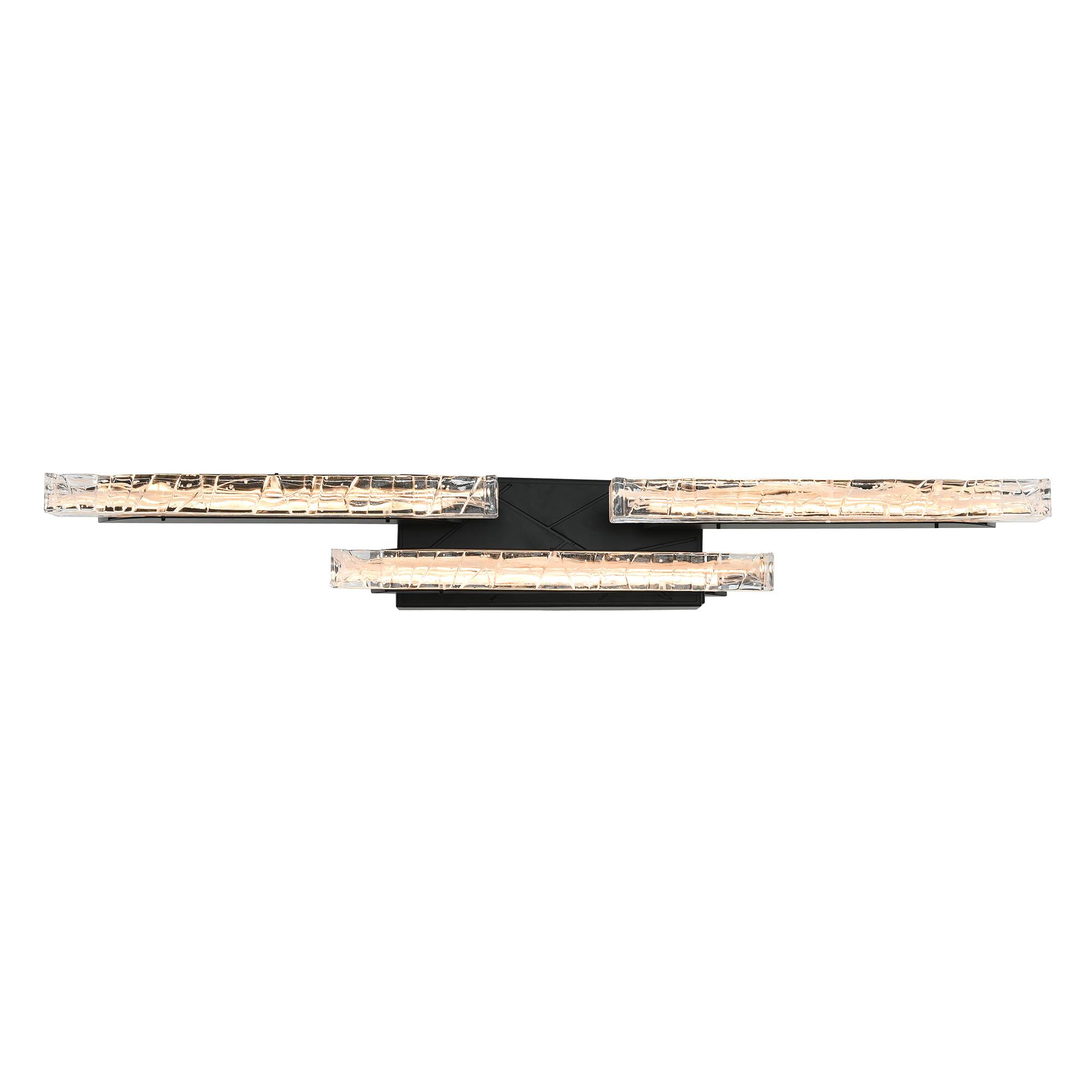 Angle. CWI Lighting - Valira Integrated LED Black Vanity Light - Black.