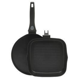 Oster - Smarthandle Advance Nonstick Aluminum Pancake and Frying Pan Set - Black
