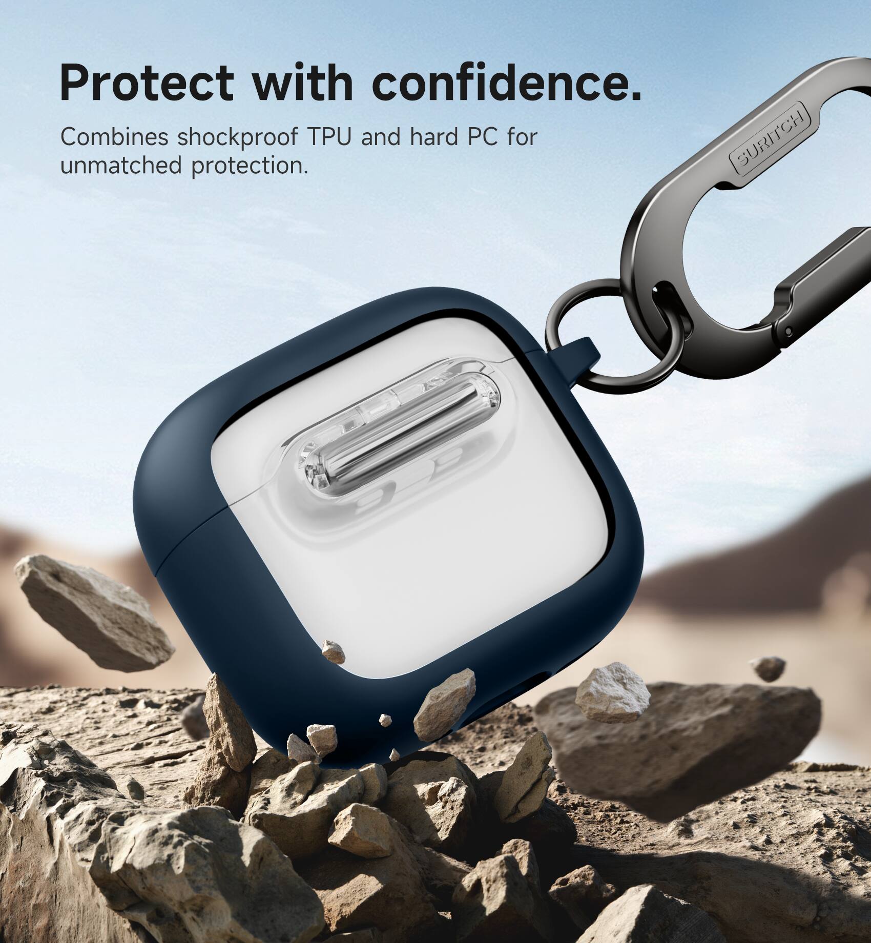 Protect with confidence. Combines shockproof TPU and hard PC for unmatched protection.