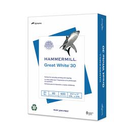 REMOVE - Hammermill Great White 30 Recycled Print Paper, 92 Bright, 20 lb Bond Weight, 8.5 x 11, White, 500 Sheets