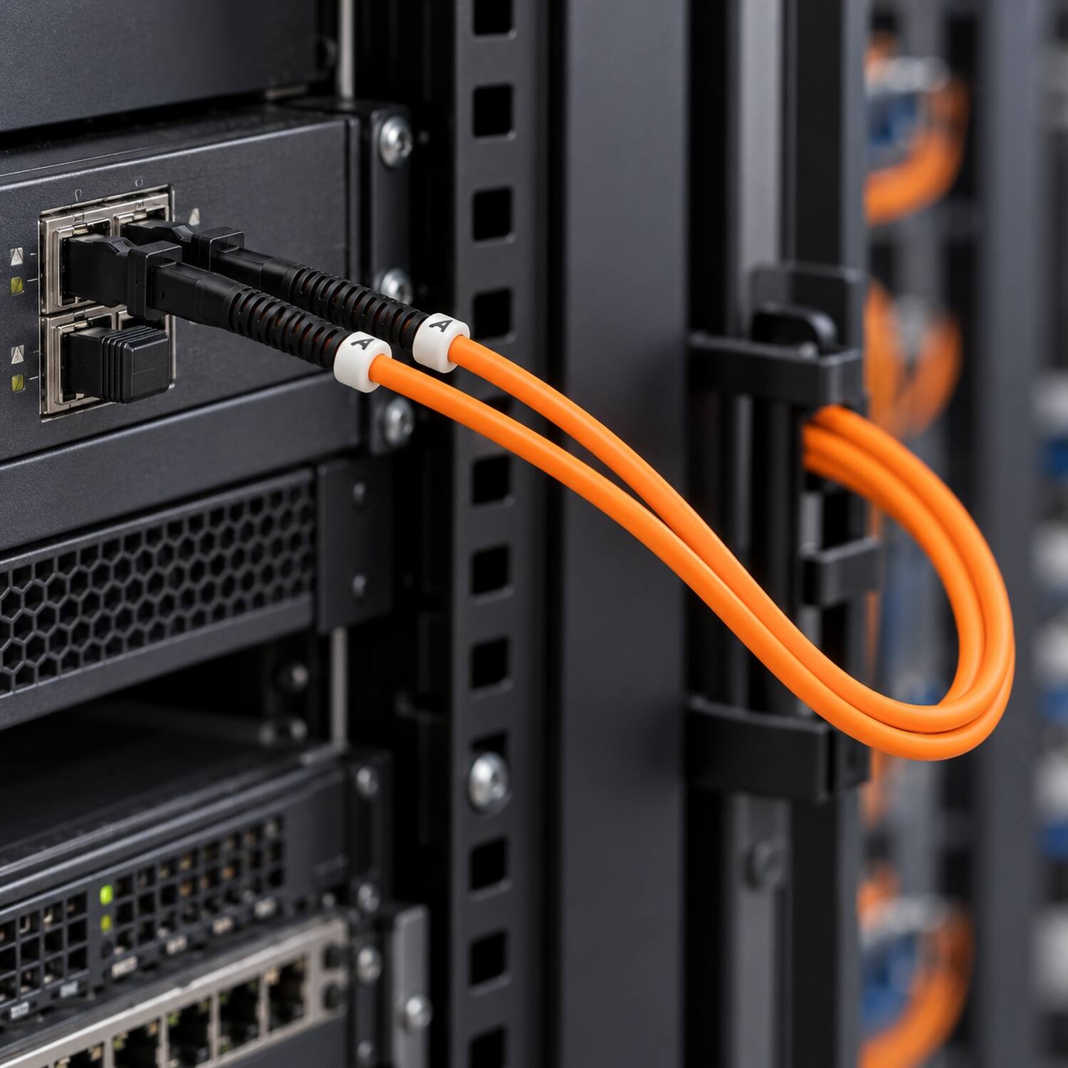 Left. Sanoxy - 3m MTRJ/MTRJ Duplex 62.5/125 Multimode OM1 Fiber Optic Cable - Multi.